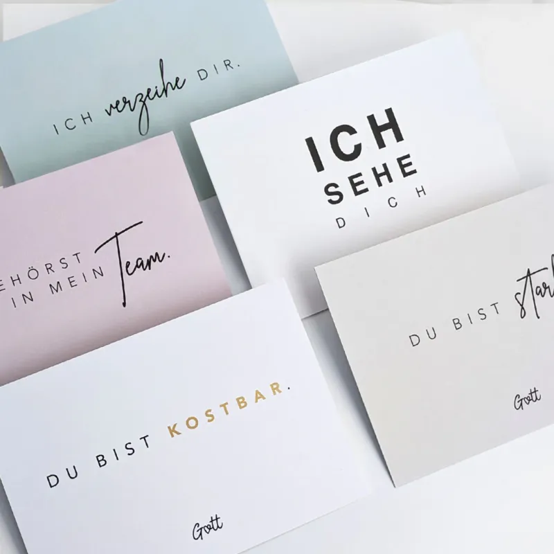 Postkartenset „christliche Affirmationen“